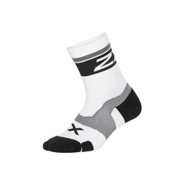 2XU Unisex VECTR CUSHION CREW SOCKS White/Black S