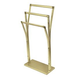 Kingston Brass SCC3307 Edenscape Freestanding Y-Style Towel-Rack, Brushed Brass 16.56 x 9.88 x 34.44