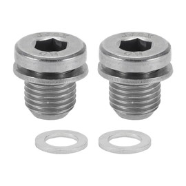 RATCHROLL 1 Set Universal Oil Drain Plug Anti Leakage 0.79" Height Oil Pan Drain Bolt Screw Thread Repair with Gasket Silver Tone Steel Aluminum M14x1.5