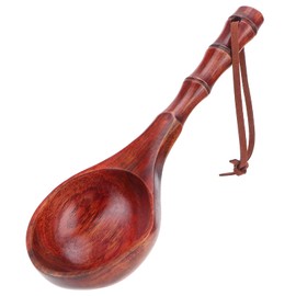 Atyhao Wooden Round Spoon Sauna Water Pan Kitchen Soup Spoon Accessories Japanese Style