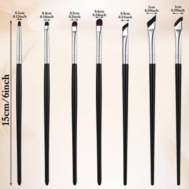 14 Pcs Eye Shadow Brushes, Eye Shadow Brushes Set, Small Makeup Brush, Flat Eyeshadow Brush, Suitable for Eyeshadow, Eyeliner, Highlighter, Foundation, Cream and Concealer