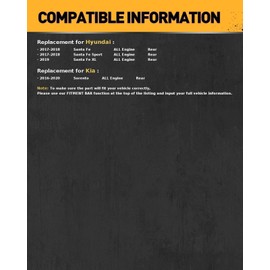 KAC - Premium Ceramic Rear Brake Pads for Kia 2016-2020 Sorento, Hyundai 2017-2018 Santa Fe Sport, Hyundai 2017-2018 Santa Fe, Hyundai 2019 Santa Fe XL