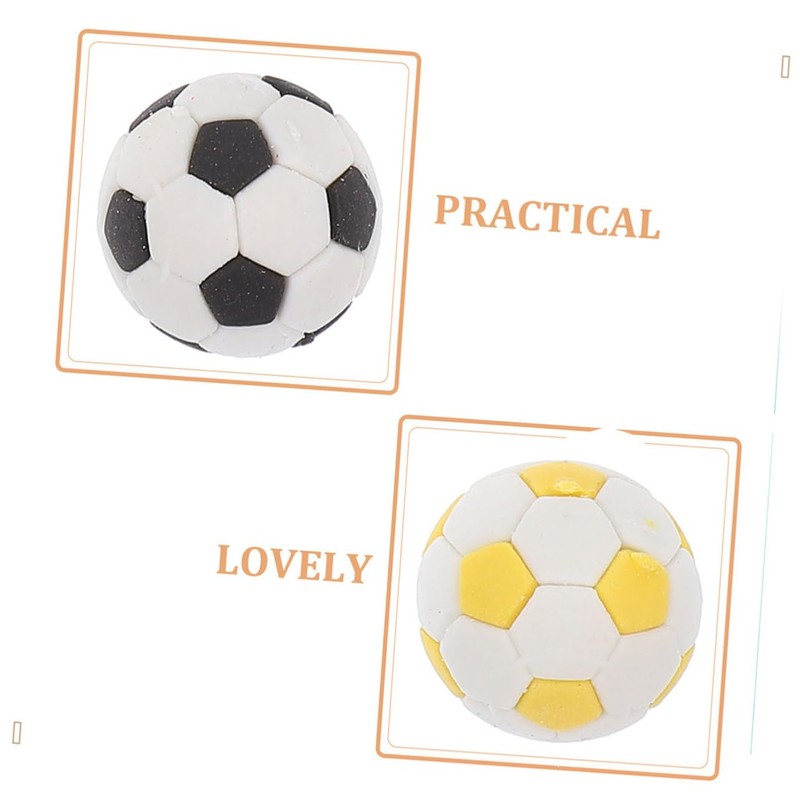 INOOMP 12 Pcs 3D Soccer Eraser Cute Design for School