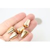 5pcs Gold Quality Metal Round Cord End Toggles Clothing Draw