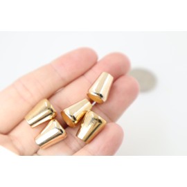 5pcs Gold Quality Metal Round Cord End Toggles Clothing Draw String Hoodie Cord