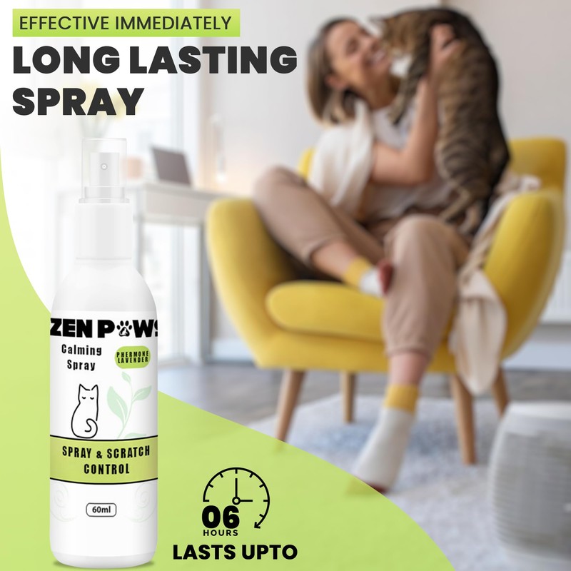 Zenpaws Cat Phermone Calming Spray - Quickly Relieve Stress -