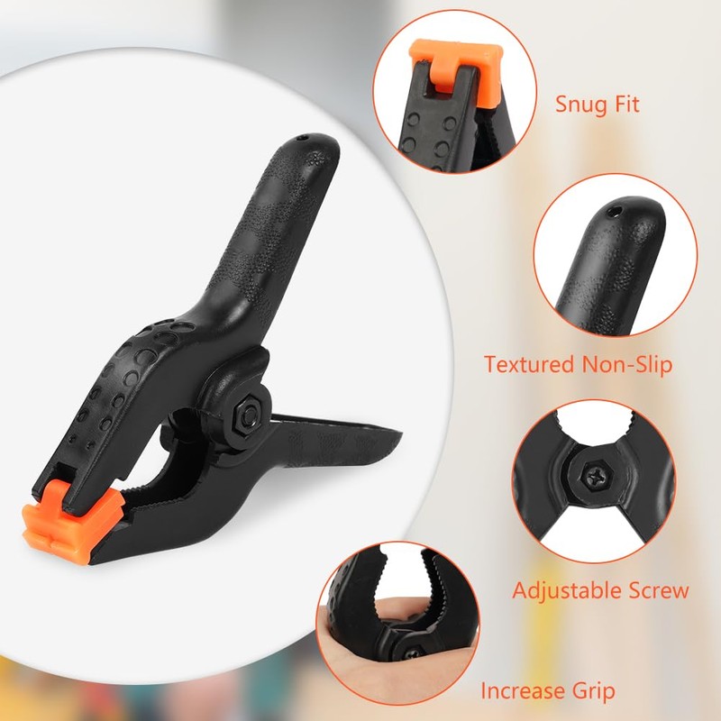 OSDUE 12 Pcs Nylon Spring Clamp,3 Inches Extra Strength Heavy