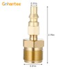 Propane Brass Adapter Quick Connect Fitting 1/4" Disconnect plug kit