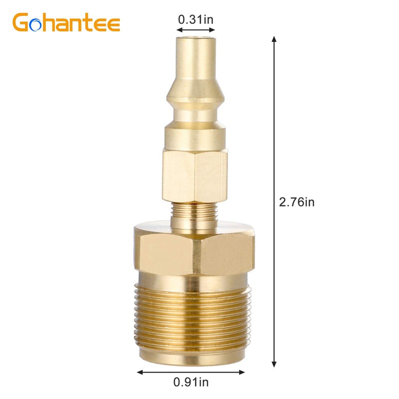 Propane Brass Adapter Quick Connect Fitting 1/4" Disconnect plug kit