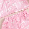 LYSINK Toddler Baby Girl Pajamas Sets Satin Silk Long Sleeve