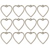 PATIKIL Open Bezels for Resin, 60 Pcs Alloy Heart Shape