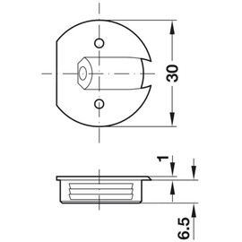 cyclingcolors 20x Caravan Furniture Connectors for Light Furniture Connections Diameter 26 mm Ideal for Motorhomes Boats Cap Beige RAL 1011