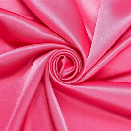 Crepe Back Satin Bridal 58/60 Inch Silky Polyester Fabric by The Yard for Sewing Apparel, Accessories, Décor & More - Fuchsia (1 Yard)