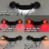 HDBUBALUS Matte Black Rear Turn Signal LED Light Smoke Lens