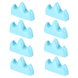 PATIKIL Calligraphy Brush Holder, 8 Pack 2 Ports Solid Plastic Chinese Calligraphy Brush Rest for Writing Painting Pen Brush Rack Holder Tool, Black