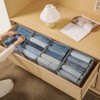 Coorganisers Jeans Drawer Organizer for Clothes 5 Compartments Storage Box
