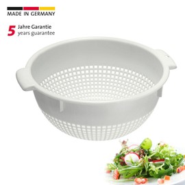 Westmark 21262211 Colander / Strainer with Recessed Handles and Attachment Pegs, Plastic, White