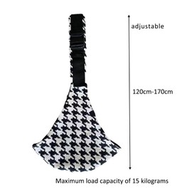 Baby Sling Carrier, Toddler Sling Carrier, Adjustable Baby Carrier Sling, Soft Breathable Wrap Carrier for Newborn to 36 Months, Easy to Use Toddler Carrier Sling (Black White)