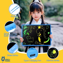 0 SMALL MODEL Kids Gifts Ideas, 20Inch LCD Writing Tablet for Kids, Rechargeable Drawing Pad,Colorful Doodle Board Drawing Board, Educational Toys for Boys and Girls 3+ Years Old Christmas Gifts