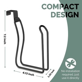 Over The Tank Toilet Paper Holder Black, Toilet Paper Holder, Toilet Paper Roll Holder, Bathroom Toilet Paper Storage-Black