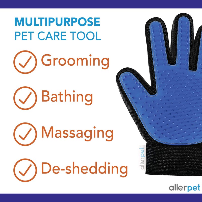 Allerpet Cat Dander Remover w/Free Pair of Grooming Gloves and