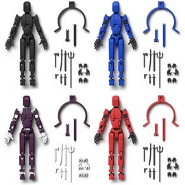 XUDUOO 13 Magnetic Action Figure Set, DIY Action Figure Stands, 3D Printed Multi-jointed Action Figures,Action Figure with Magnetic Design,Action Figure for Game Lovers Gifts (4pcs)