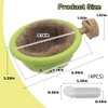 2-in-1 Bird Nest & Perch Set with 4 Hanging Food