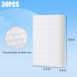 30 Pcs Cleaning Sponge, 1.5X Cleaning Sponges in Bulk Extra Thick Melamine Spong Multi-Functional Household Cleaning Sponge for Ceramics Toilet Glass Chair Footwear etc
