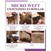 LaaVoo Microbead Real Hair Extensions Brown Blonde 45 cm Micro