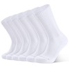 Closemate Mens Socks White Moisture Wicking Cushion Athletic Crew Socks