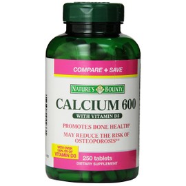 Nature's Bounty High Potency Calcium 600 + D Tablets - 0250ct, 1.17 Bottles (Pack of 2)