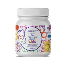 NUTRAVIT - Proteína en Polvo para Niños Sabor Plátano - 30 Porciones - 400gr