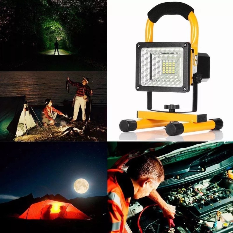 Fnbrli Lámpara Led Recargable De 30 W Portátil Impermeable Campin