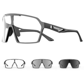 SCVCN S327 Bicycle Glasses, Self-tinting Men Women MTB Glasses Photochromic Road Bike Sunglasses Clear Sports Glasses Cycling