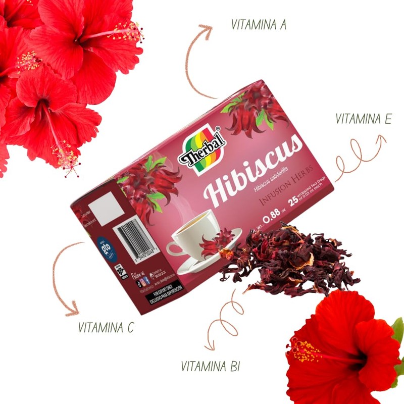 Jamaica Té (Hibiscus Tea) - 25 Tea Bags - Vegan,