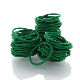 My Lello Hair Elastics Hair Ties, Professional Grade Ponytail Holders - 100 Pack Emerald Green