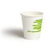 Perk Staples Compostable Paper Hot Cup, 10 Oz., White/Green