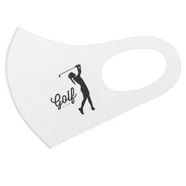 igsticker 017995 Design Mask, 2 Piece Set, Polyester, Washable, Cloth Mask, Unisex, One Point, Golf, Women's, Illustration, Silhouette