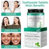 Toothpaste Tablets, Natural Peppermint Chewable Toothpaste Tabs, Fluoride Free, Travel