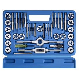 Anfrere 40pcs Metric Tap and Die Set, Metric Standard Rethreading Tool Kit, Coarse and Fine Threads for Cutting External and Internal Threads, Essential Repair Tool Kit with Thread Wrench