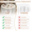 TQUQOBU Canvas Round Table Cloths 60 Inch, Waterproof Floral Summer