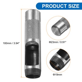 HARFINGTON Leather Round Hole Punch, 19mm Hollow Hole Puncher Cutter Carbon Steel Circle Hole Punching Cutting Tool for Belt/DIY Leather Craft