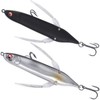 CONTYU 2pcs Topwater Lures Bass Fishing Set Crawler Feathers 80mm