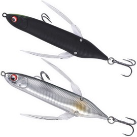 CONTYU 2pcs Topwater Lures Bass Fishing Set Crawler Feathers 80mm 6.5g (80mm / 6.5g, Color A (Set of 2))