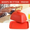 Yundu Ceramics Butter Dish with Lid for Countertop,Butter Keeper Container,