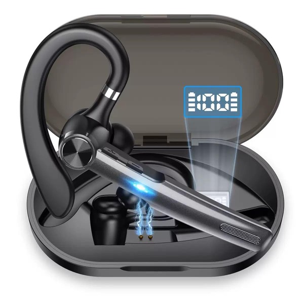 YUEHEMEI Wireless Business Bluetooth Earpiece Headset with 55H Standby, Bluetooth