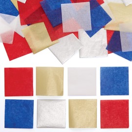 Baker Ross CN137 Red White and Blue Coloured Mini Tissue Paper Squares - Pack of 4000, British Arts and Crafts Supplies