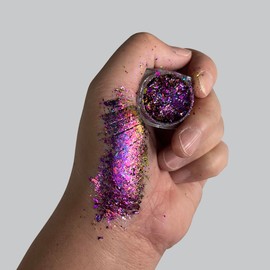 SZDYM Super shine duochrome powder,Colorful neon eye shadow flakes,Multi-Reflective Finishes Makeup,0.26 Grams Pressed Highly Pigmented Minerals (#02)