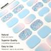 DUKASOU Semi Cured Gel Nail Strips, 28 pcs Gel Nail