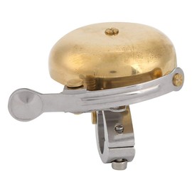 Bike Bell, Retro Clear Sound Bicycle Bell for Adults Kids Boys Girls, Brass Bike Bell Replacement for Both Right and Left Hand, for 15-24mm Tube Dia (Gold)